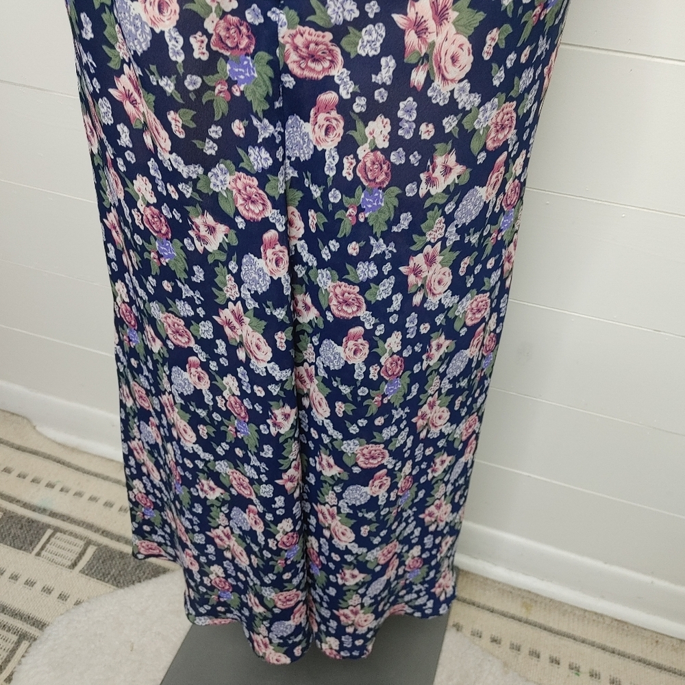 Vintage floral midi/maxi dress dress size S - Picture 8 of 11